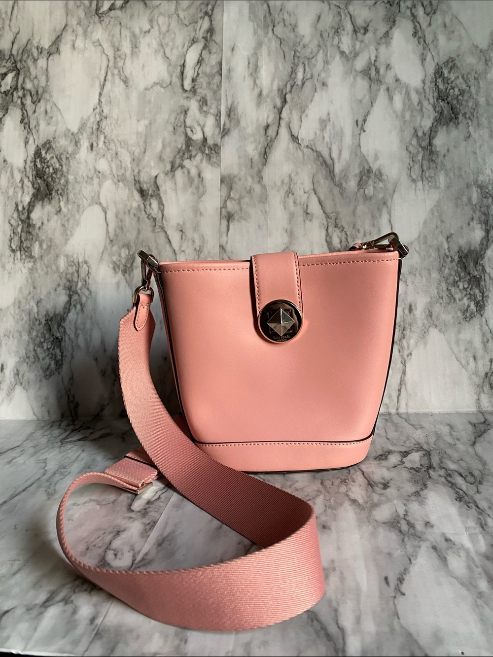 Kate Spade Audrey Smooth Leather Mini Bucket Bag / Crossbody